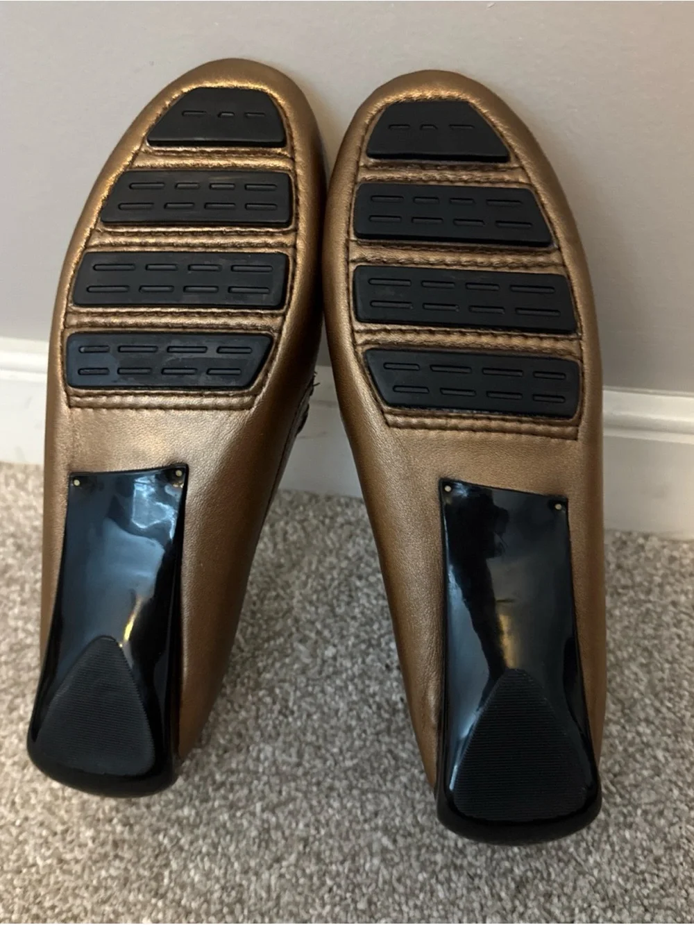 Robert Zur Gold/ Metallic Flat Loafers Women’s Size 7.5 AA New